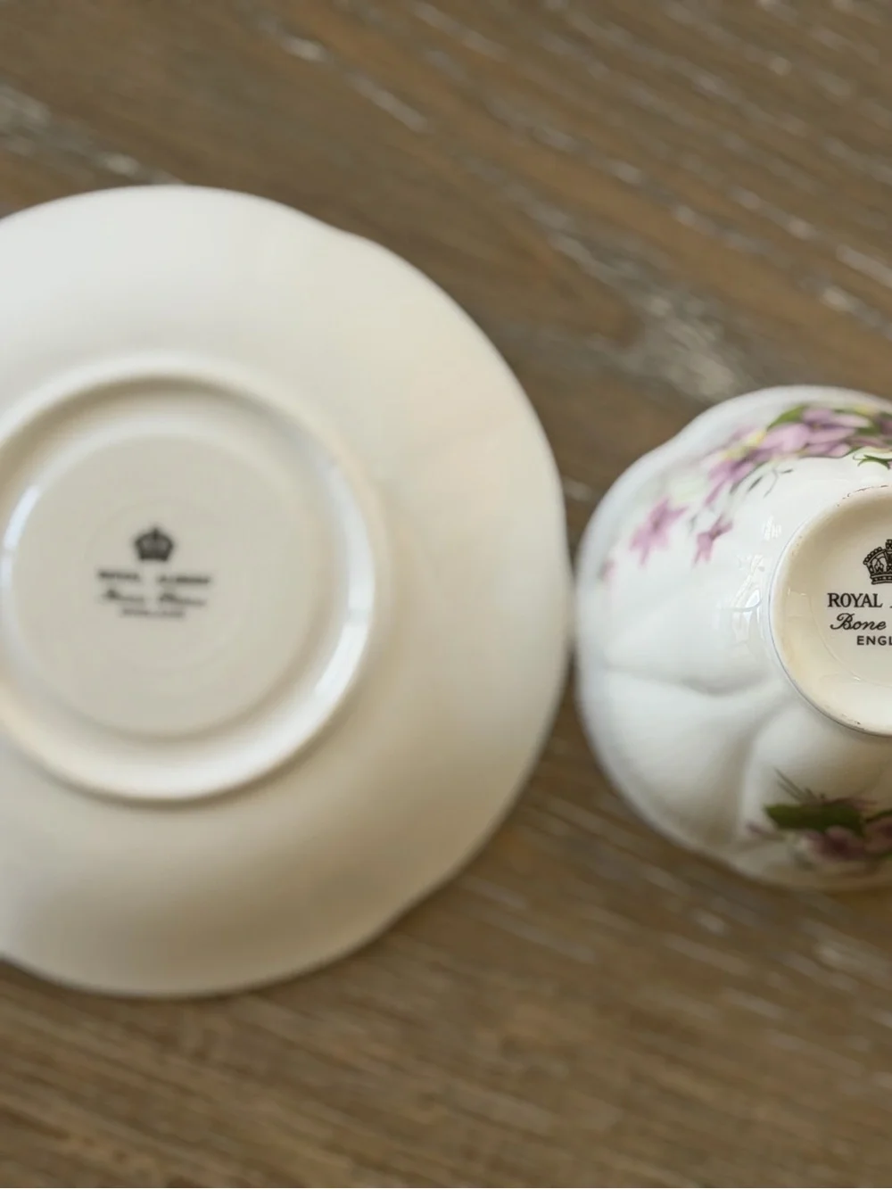 Royal Albert ~Purple Violets~ Teacup & Saucer , England, Bone China